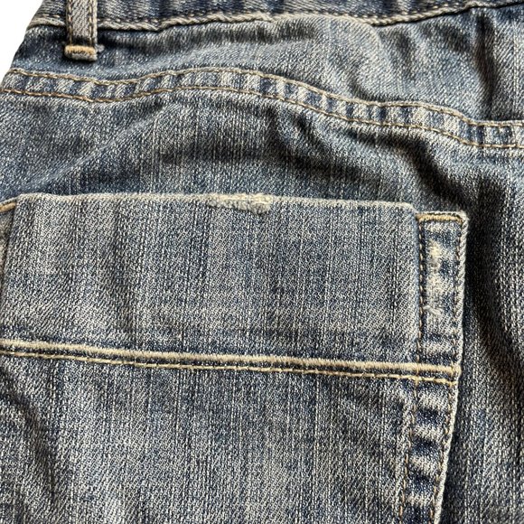 Converse Denim Skirt 28 Miniskirt Mini Short Jean Distressed Light Wash Frayed - Picture 10 of 13